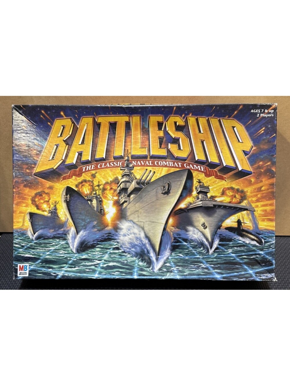 2002 Milton Bradley Battleship Classic Naval Combat Board Game Vintage